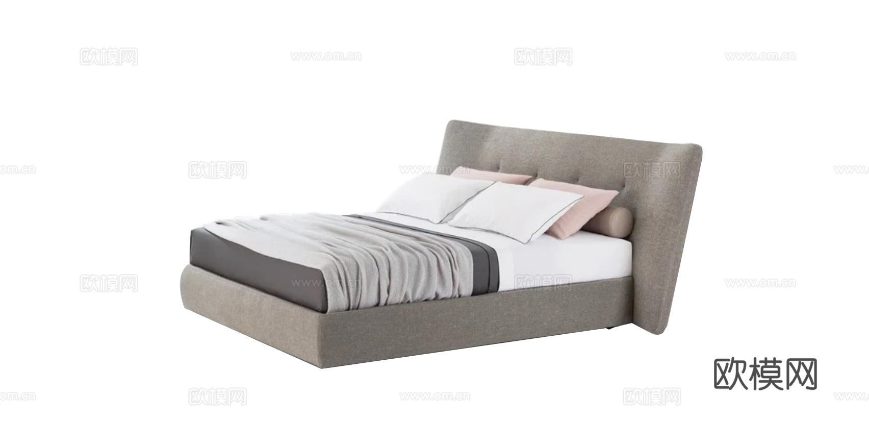 Poliform 双人床3d模型下载（渲染图1）