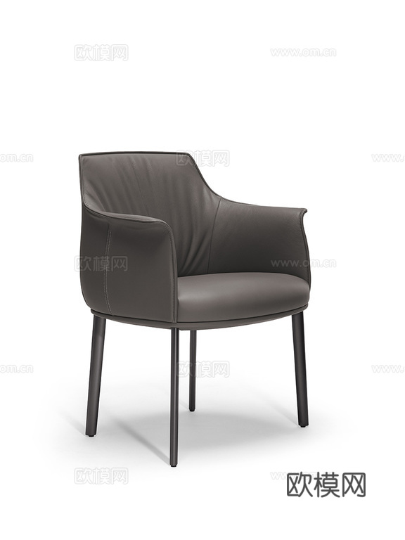 Poltrona Frau 意式餐椅3d模型下载（渲染图4）