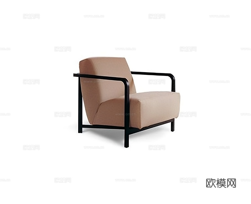 porada 意式扶手椅3d模型下载