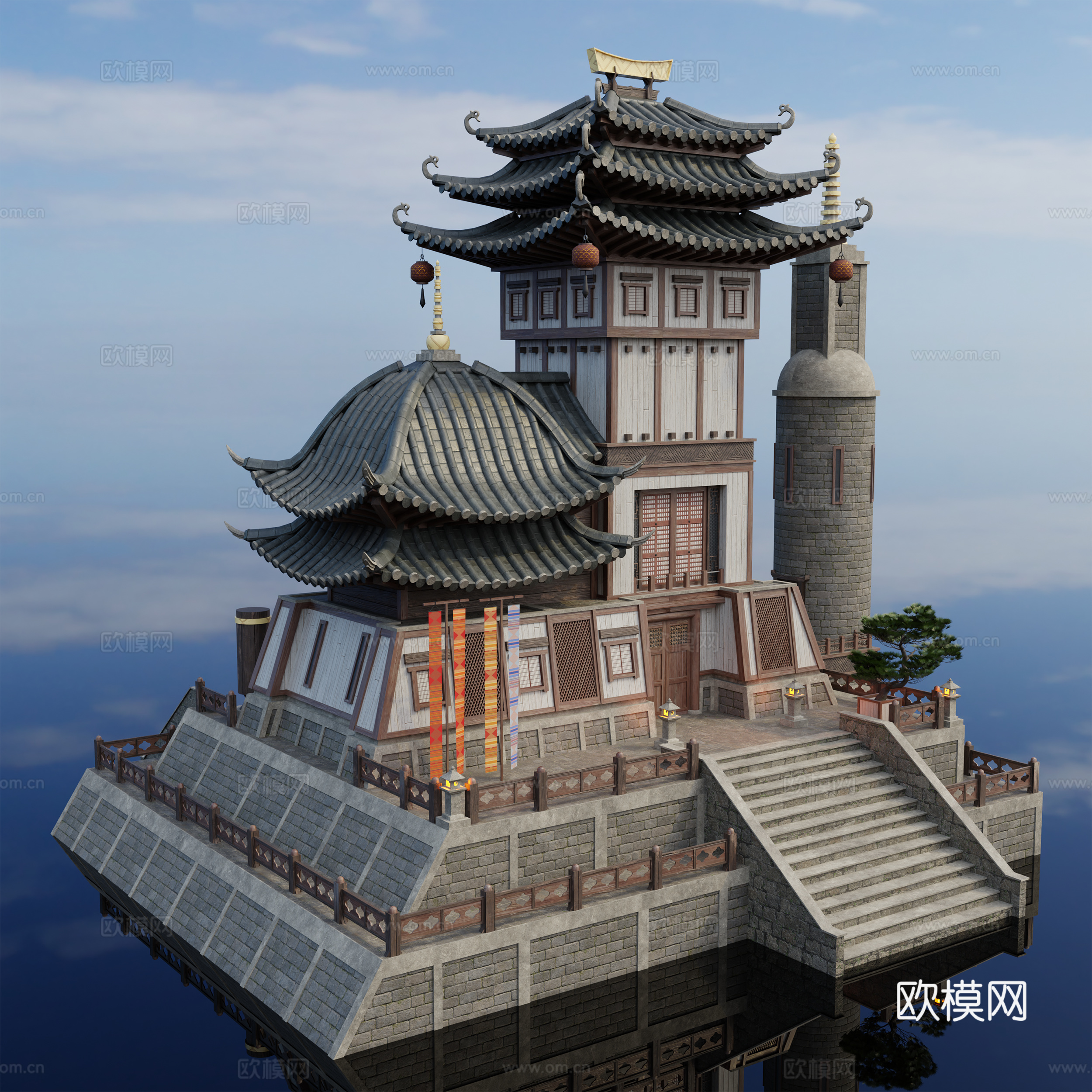 日式建筑 日式古建 日式城堡 日式宫殿 古建筑su模型