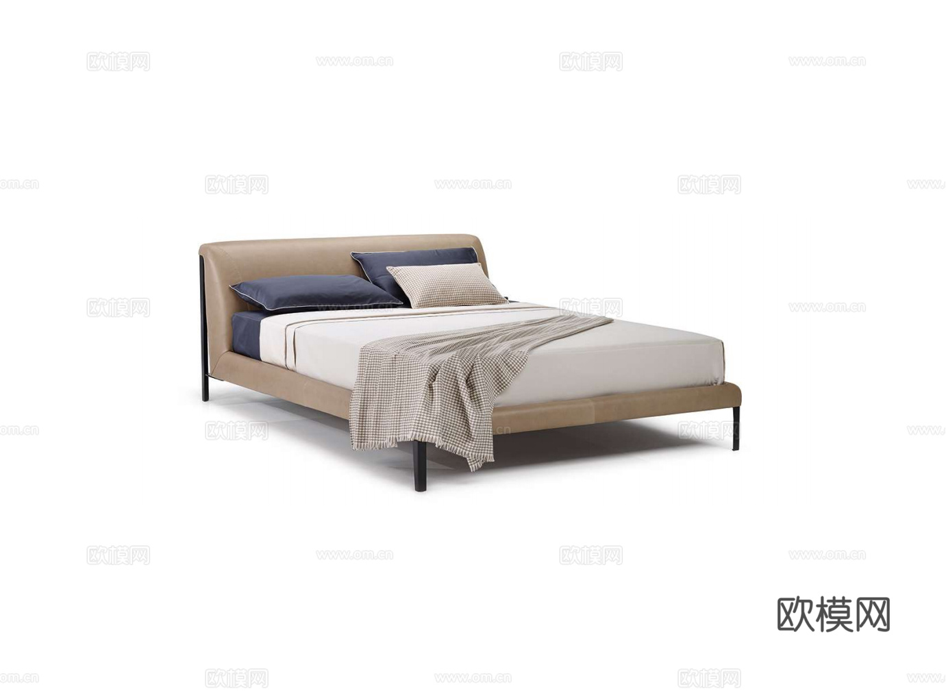 NATUZZI 意式双人床3d模型下载