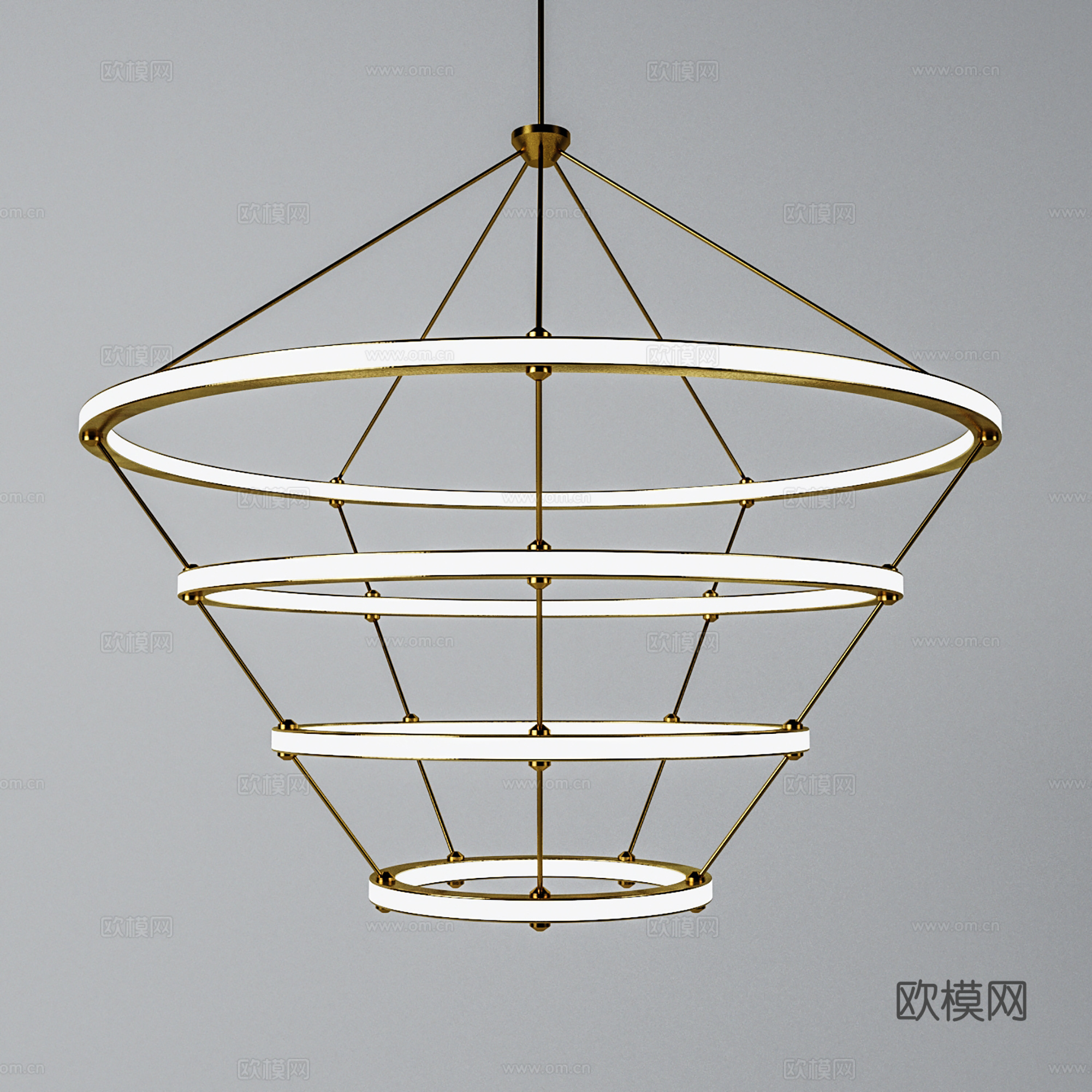 现代吊灯  简约吊灯   金属吊灯su模型