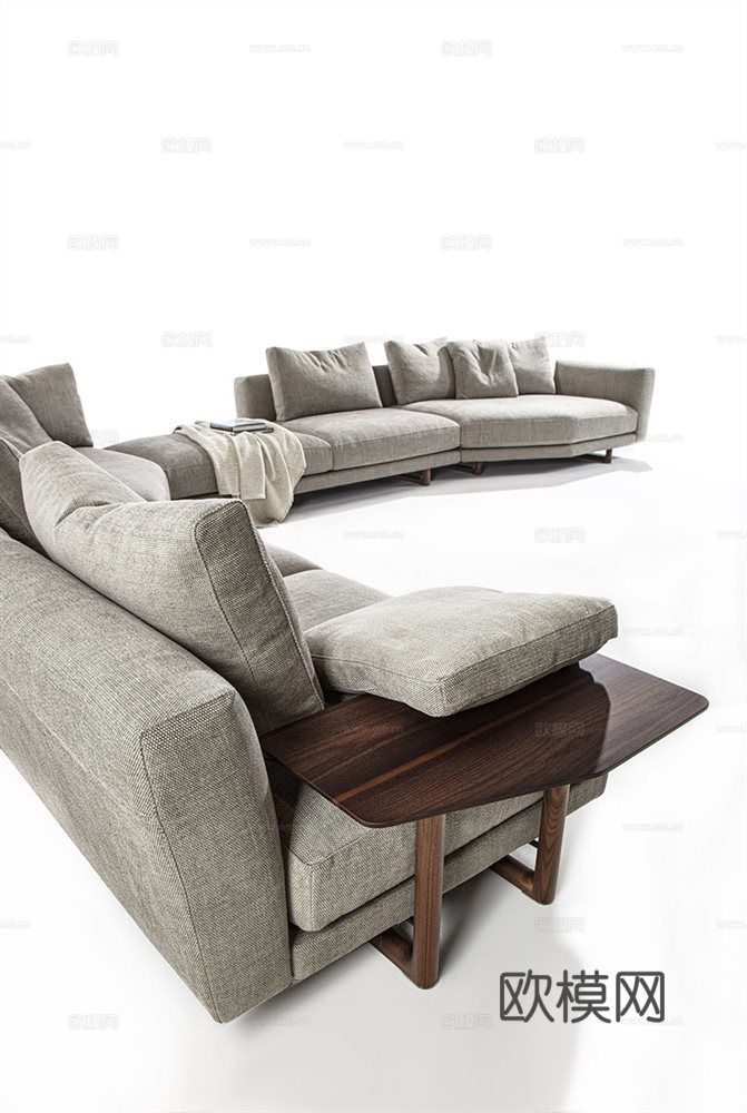 porada 意式多人沙发3d模型下载（渲染图4）