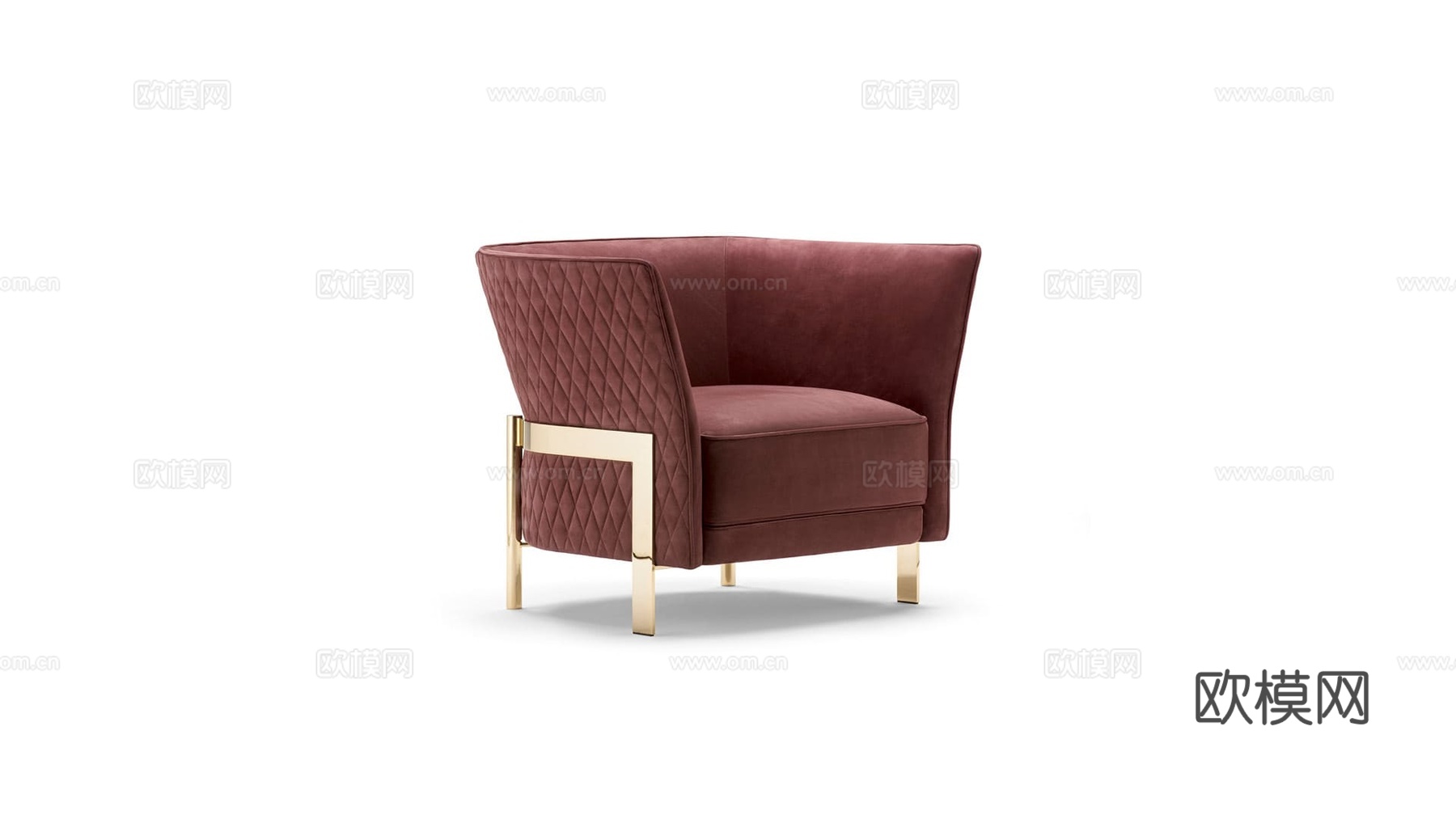 OPERA 简欧休闲椅3d模型下载（渲染图1）