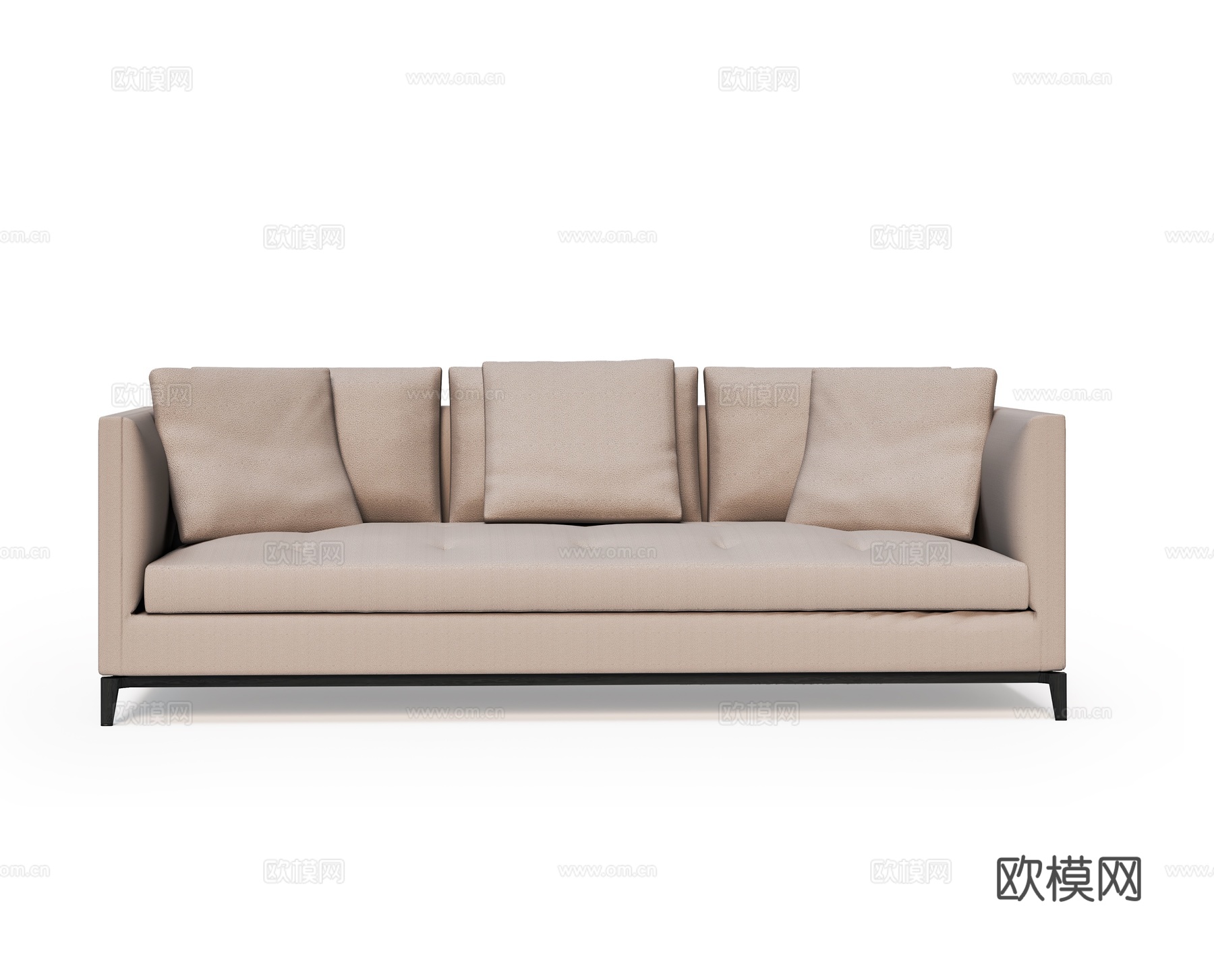 Minotti 意式三人沙发3d模型下载