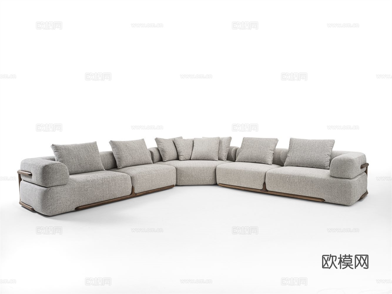 porada 意式转角沙发3d模型下载（渲染图3）