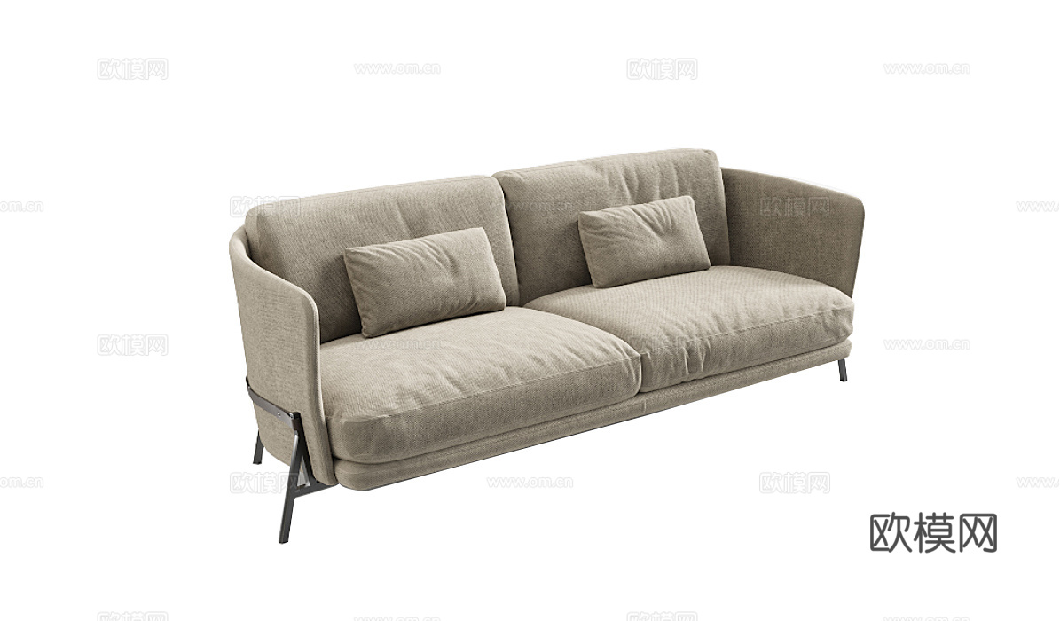arflex 双人沙发3d模型下载（渲染图3）