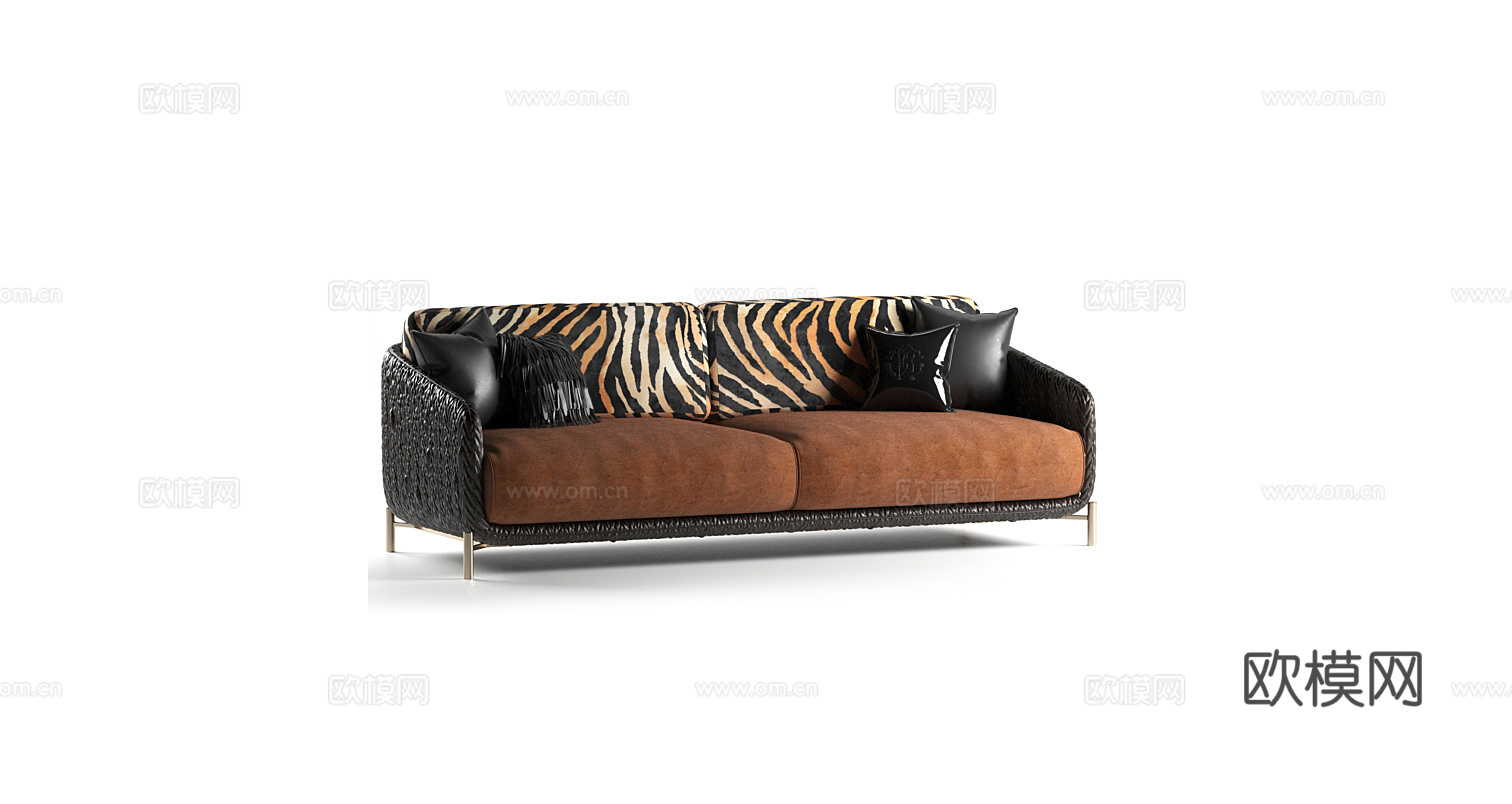 roberto canalll 意式双人沙发3d模型下载（渲染图1）