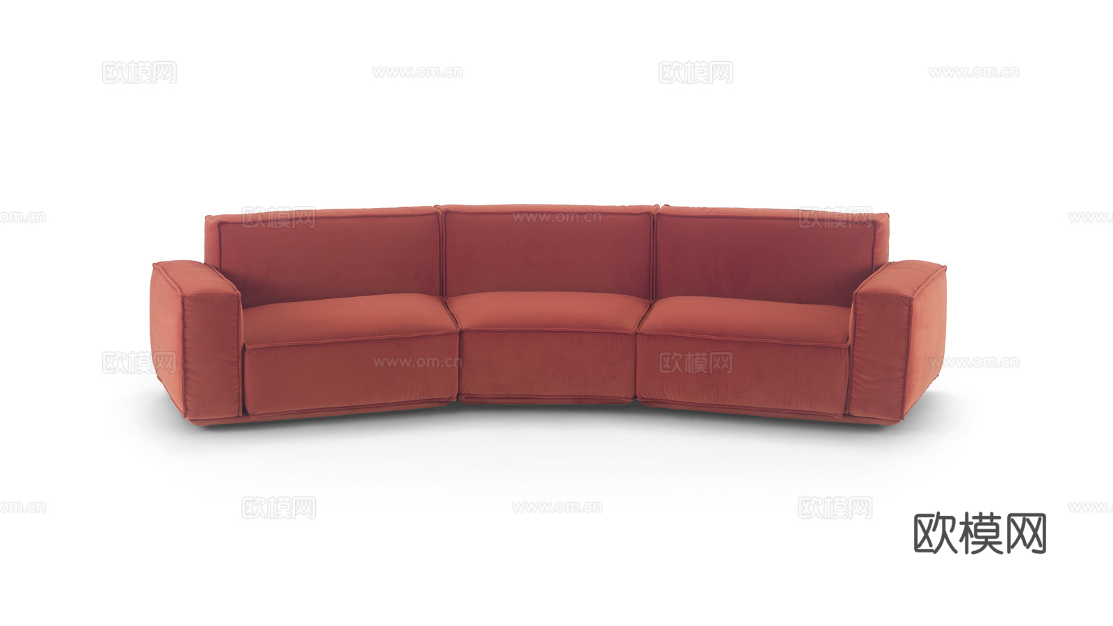 arflex 弧形沙发3d模型下载（渲染图1）