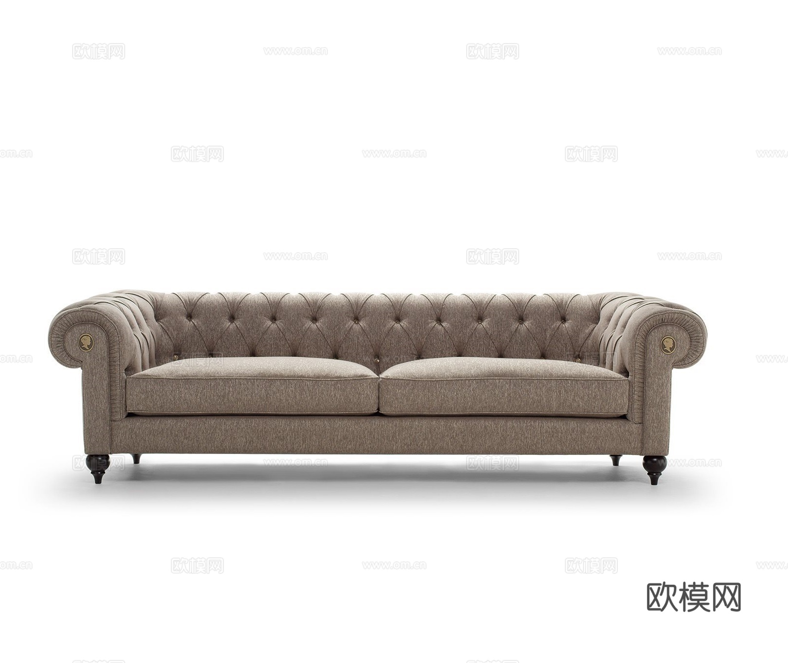 alberla 简欧双人沙发3d模型下载（渲染图2）