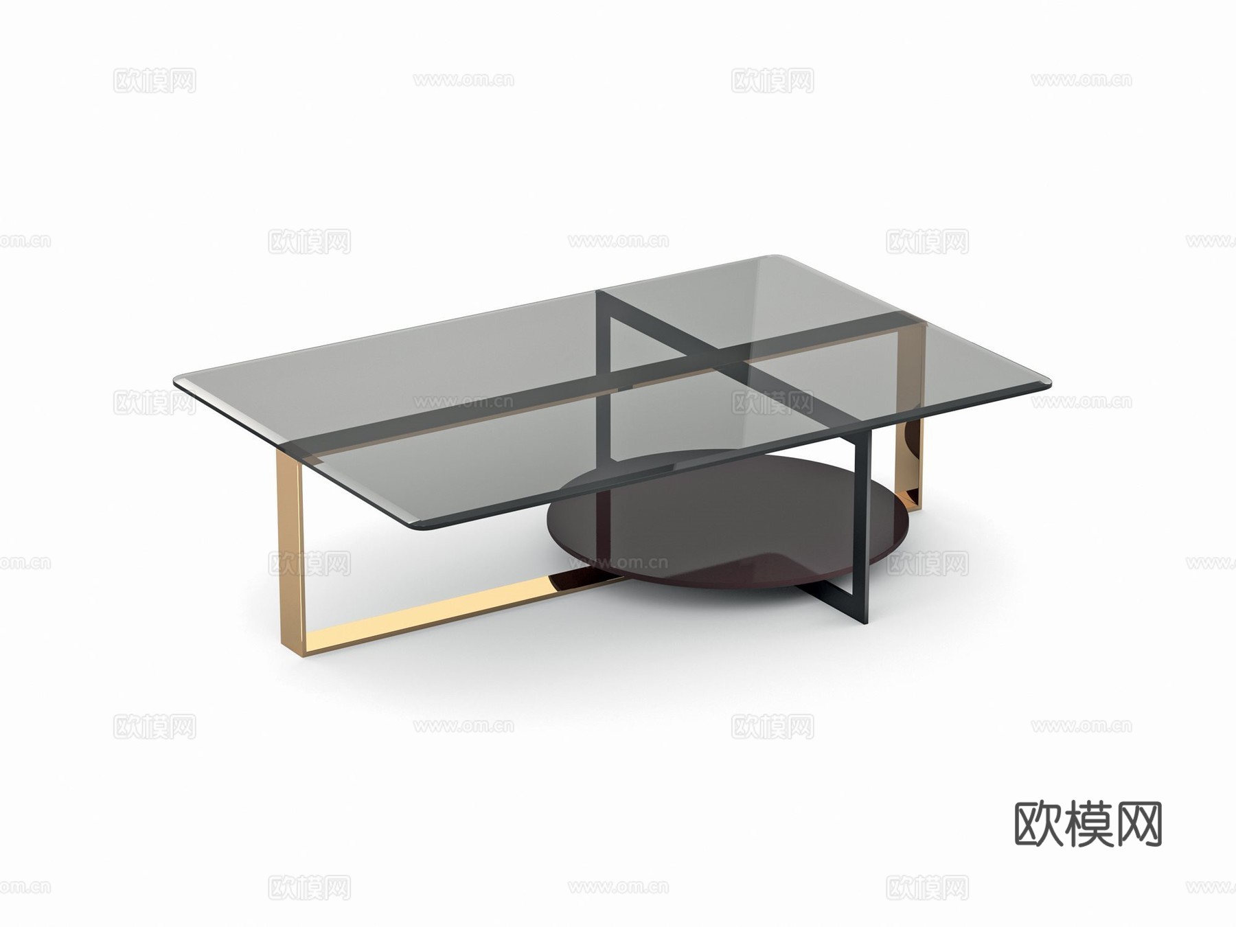 alberla 玻璃茶几3d模型下载