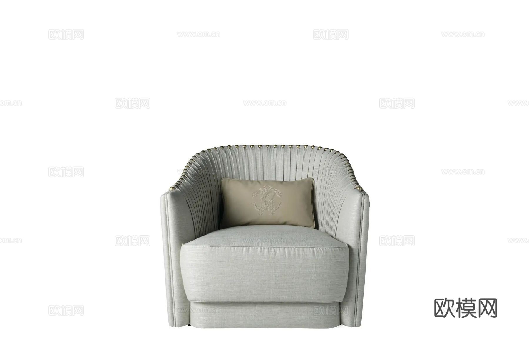 roberto canalll 意式单人沙发3d模型下载（渲染图2）
