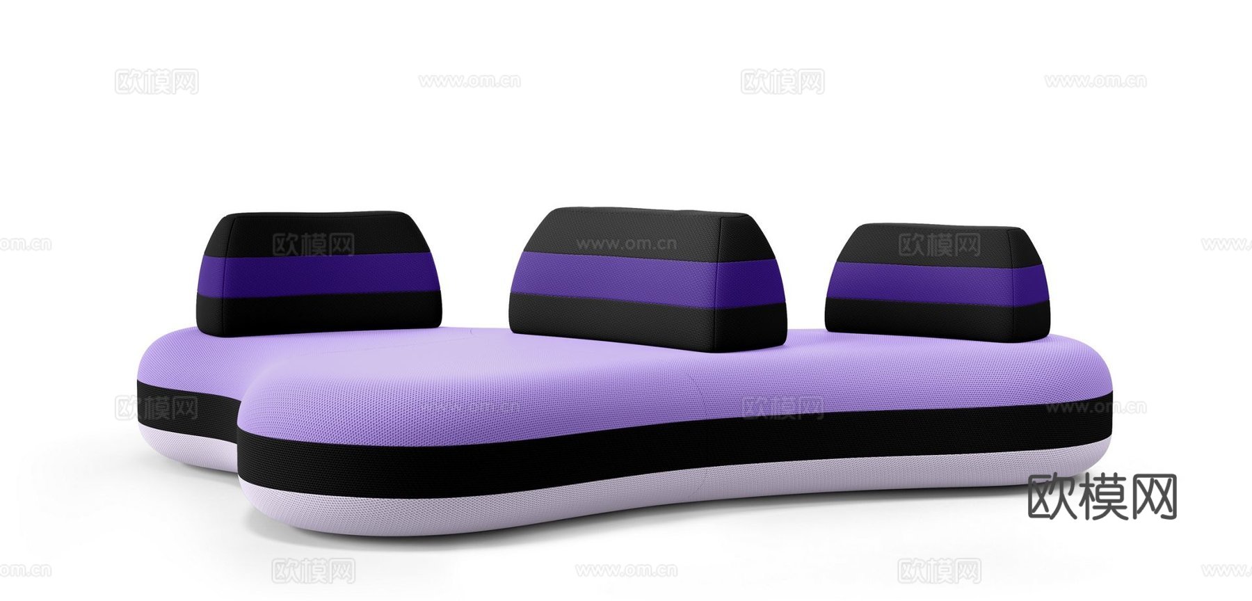 rochebobois 意式多人沙发3d模型下载（渲染图5）