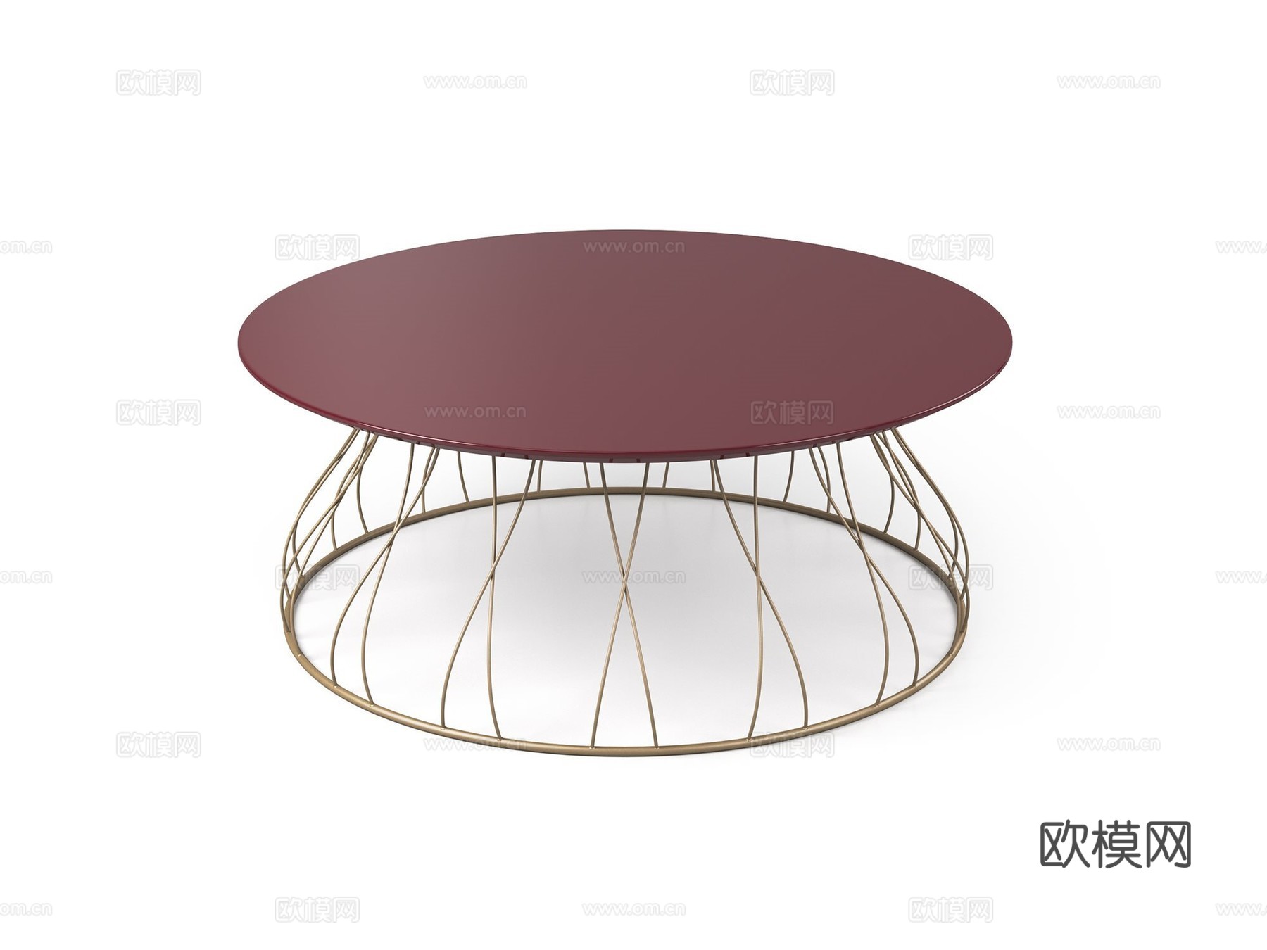 alberla 金属圆茶几3d模型下载