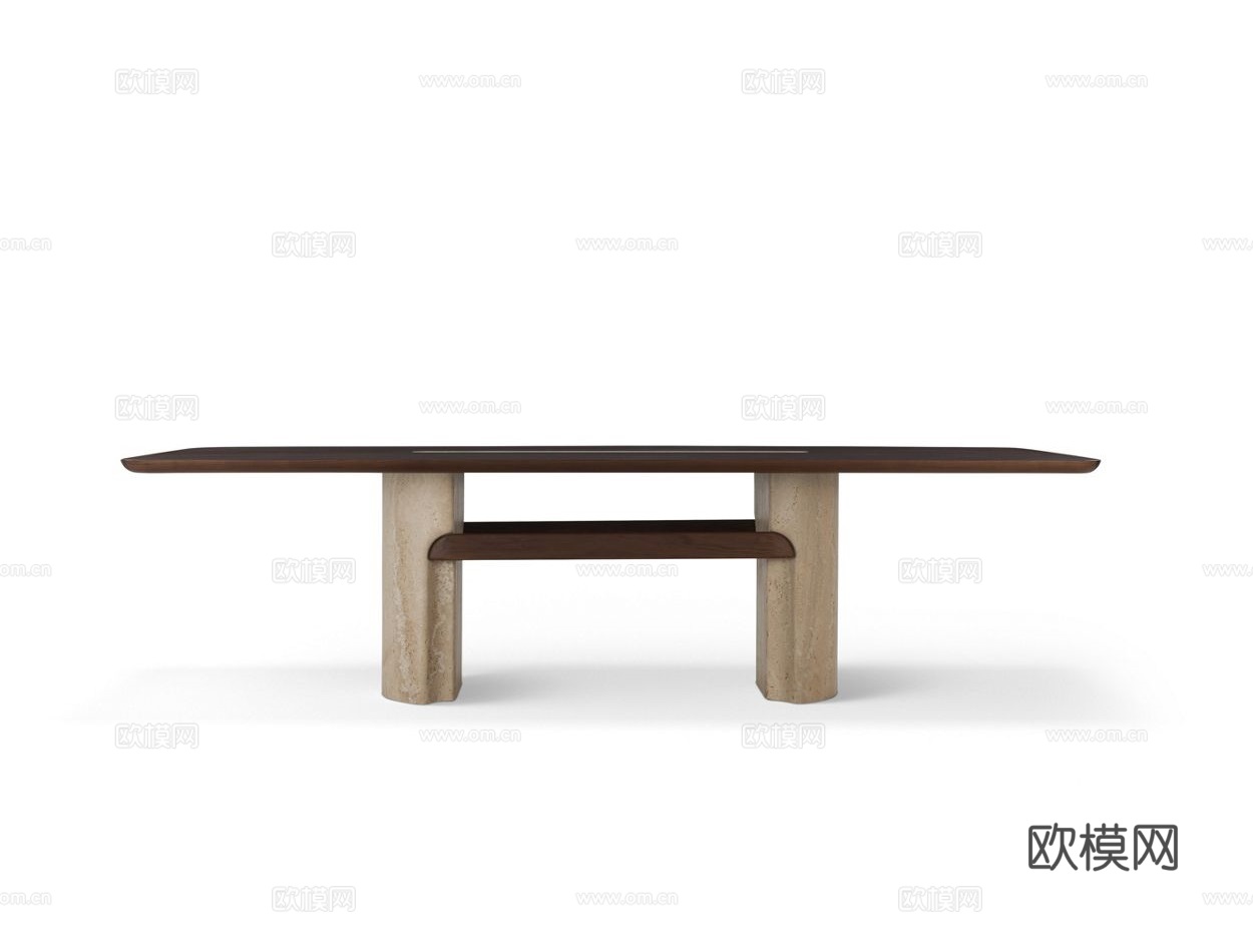 rochebobois 意式餐桌3d模型下载（渲染图1）