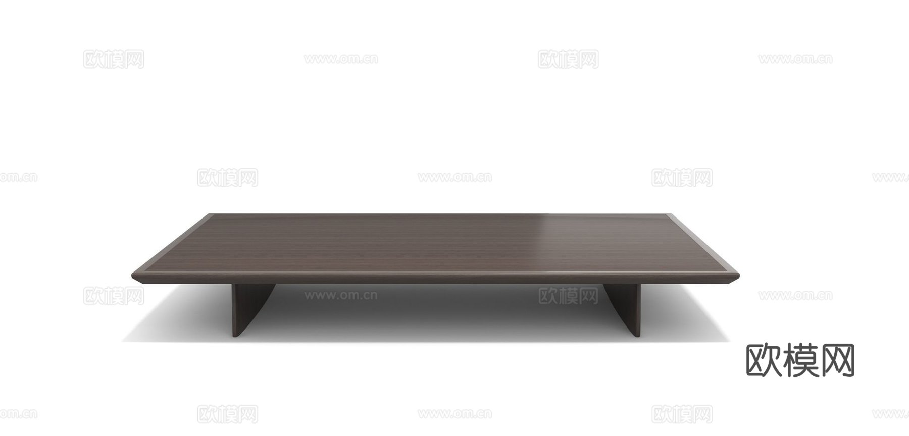 rochebobois 原木风方茶几3d模型下载（渲染图3）