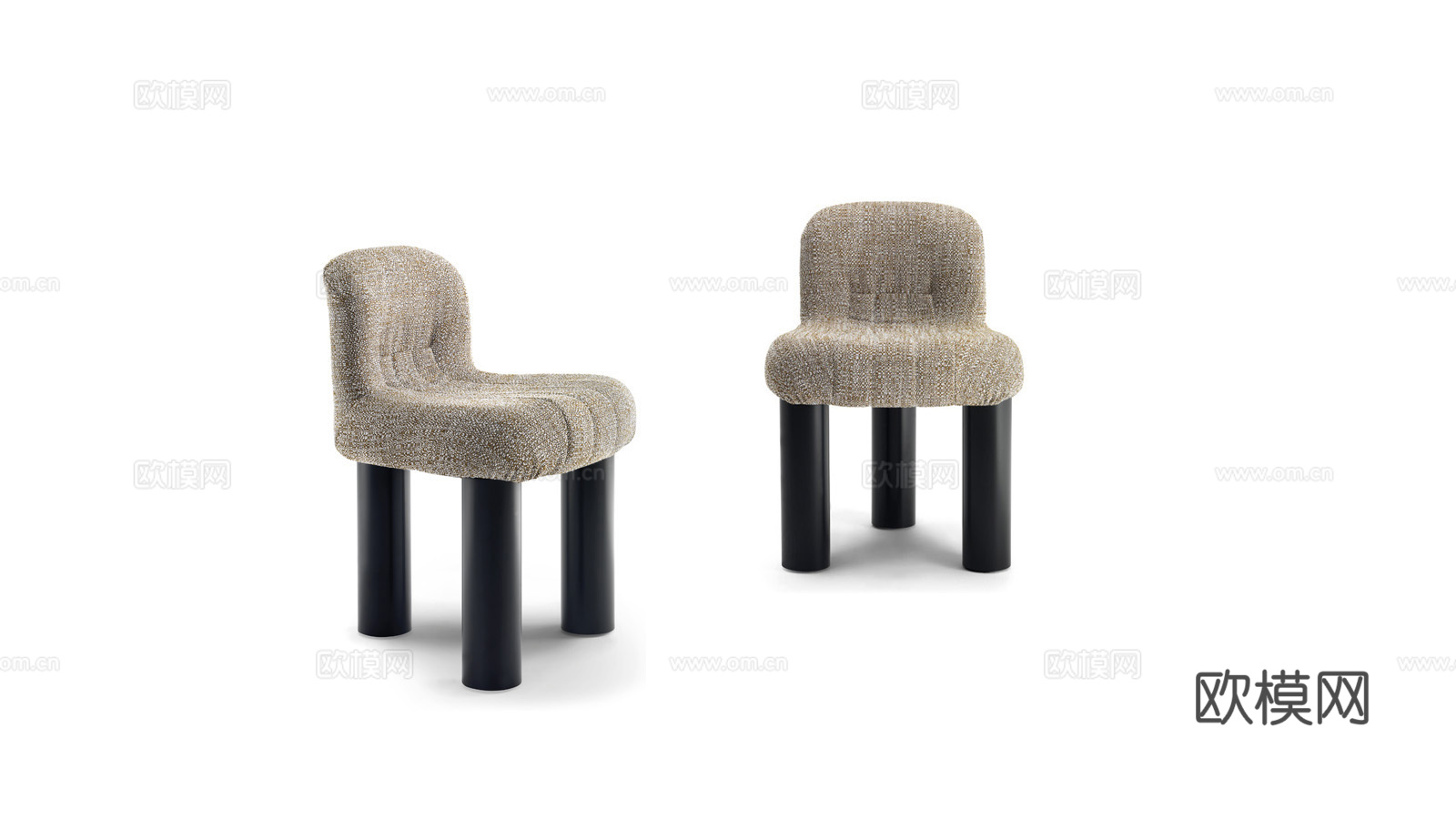 arflex 餐椅3d模型下载（渲染图2）