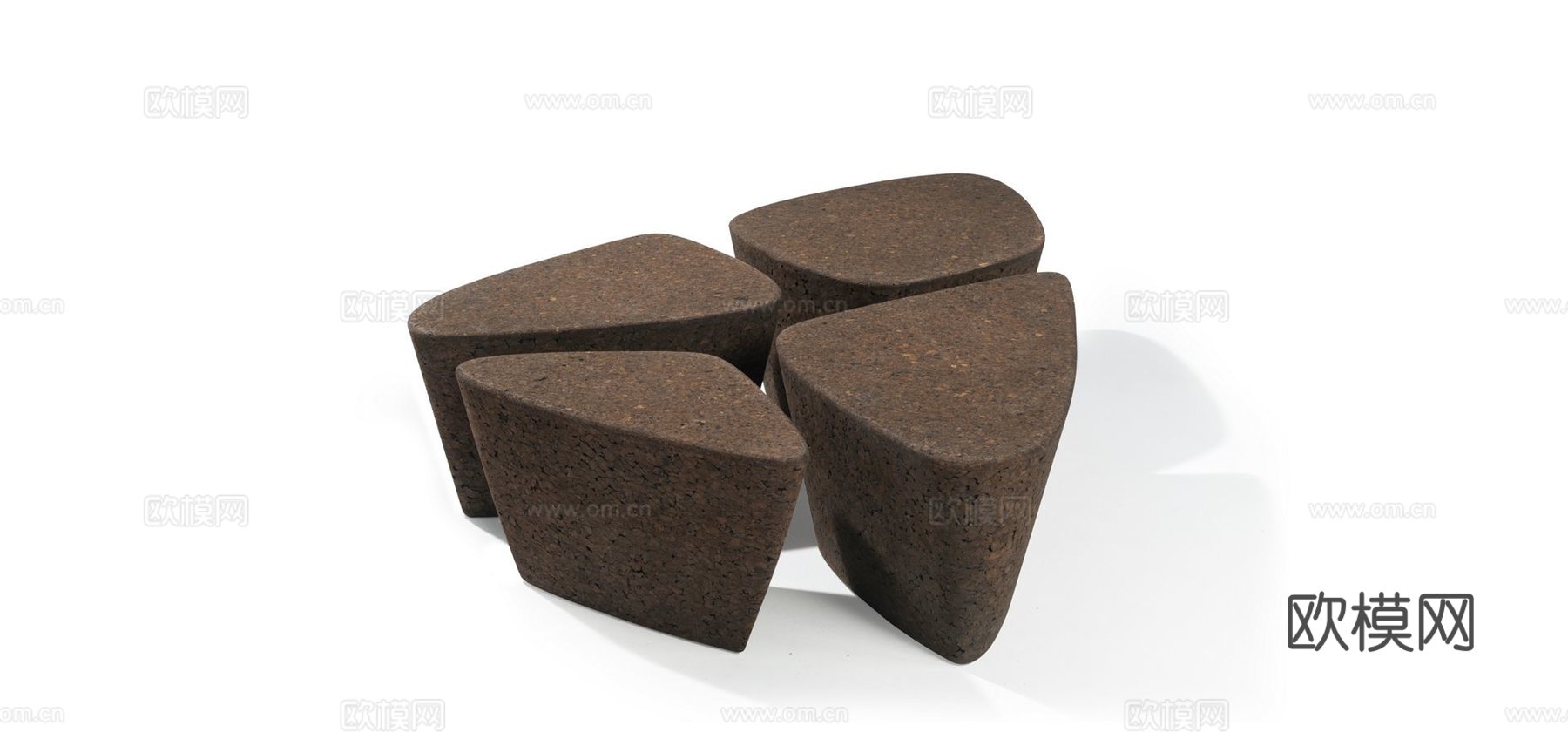 rochebobois 岩石茶几3d模型下载（渲染图3）