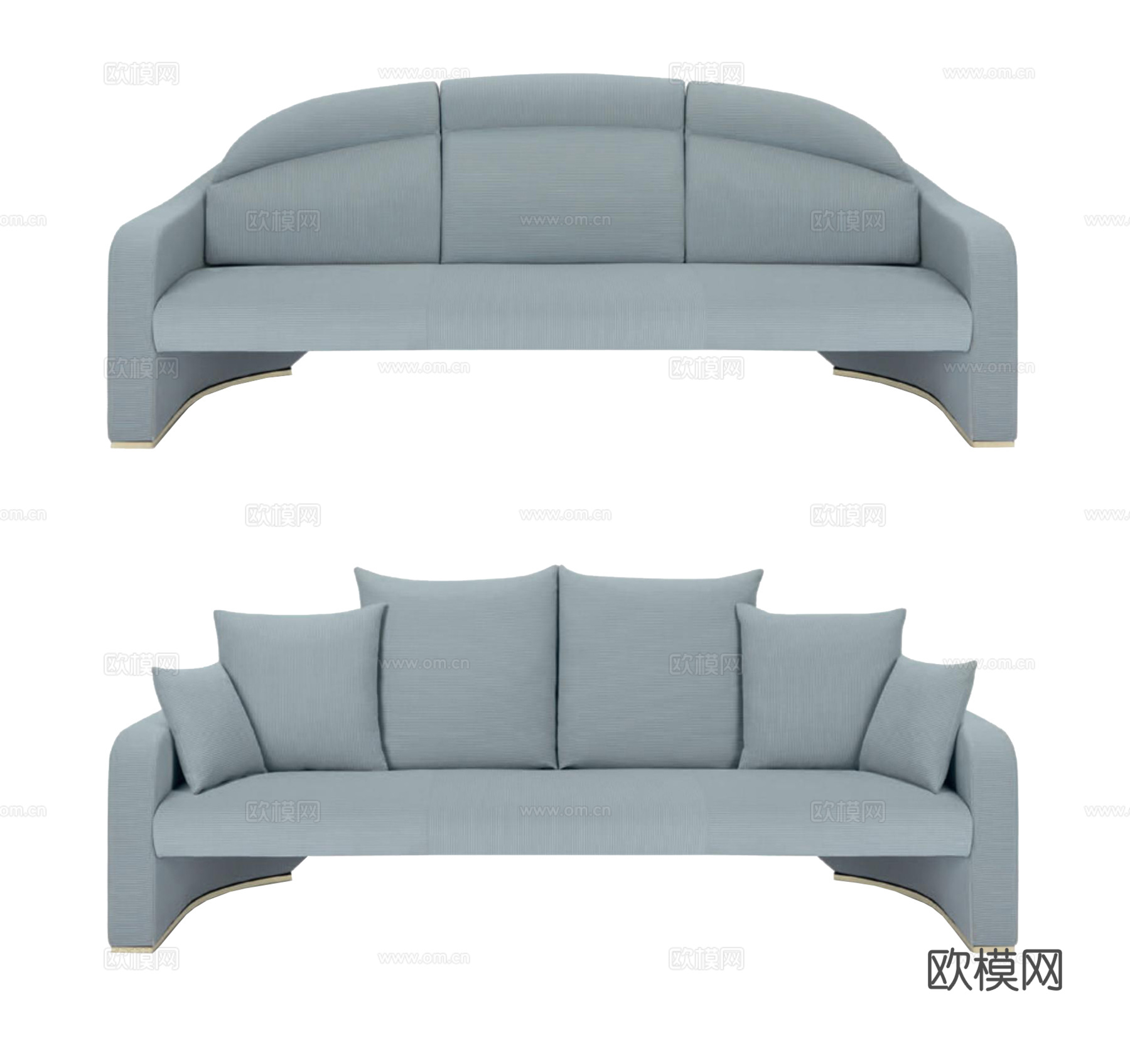 ARMANI casa 三人沙发3d模型下载（渲染图2）