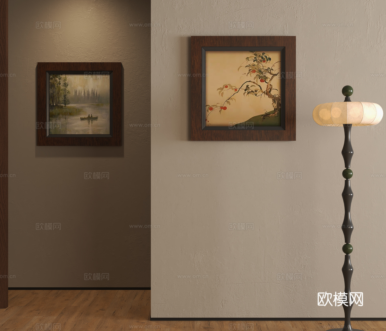 法式中古风复古装饰挂画3d模型