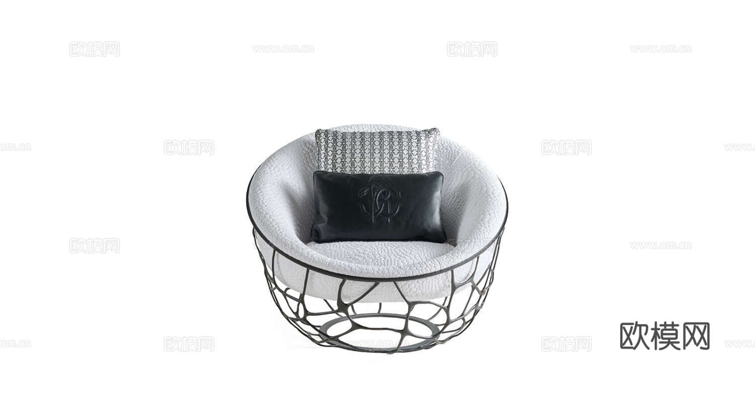 roberto canalll 意式单人沙发3d模型下载（渲染图2）