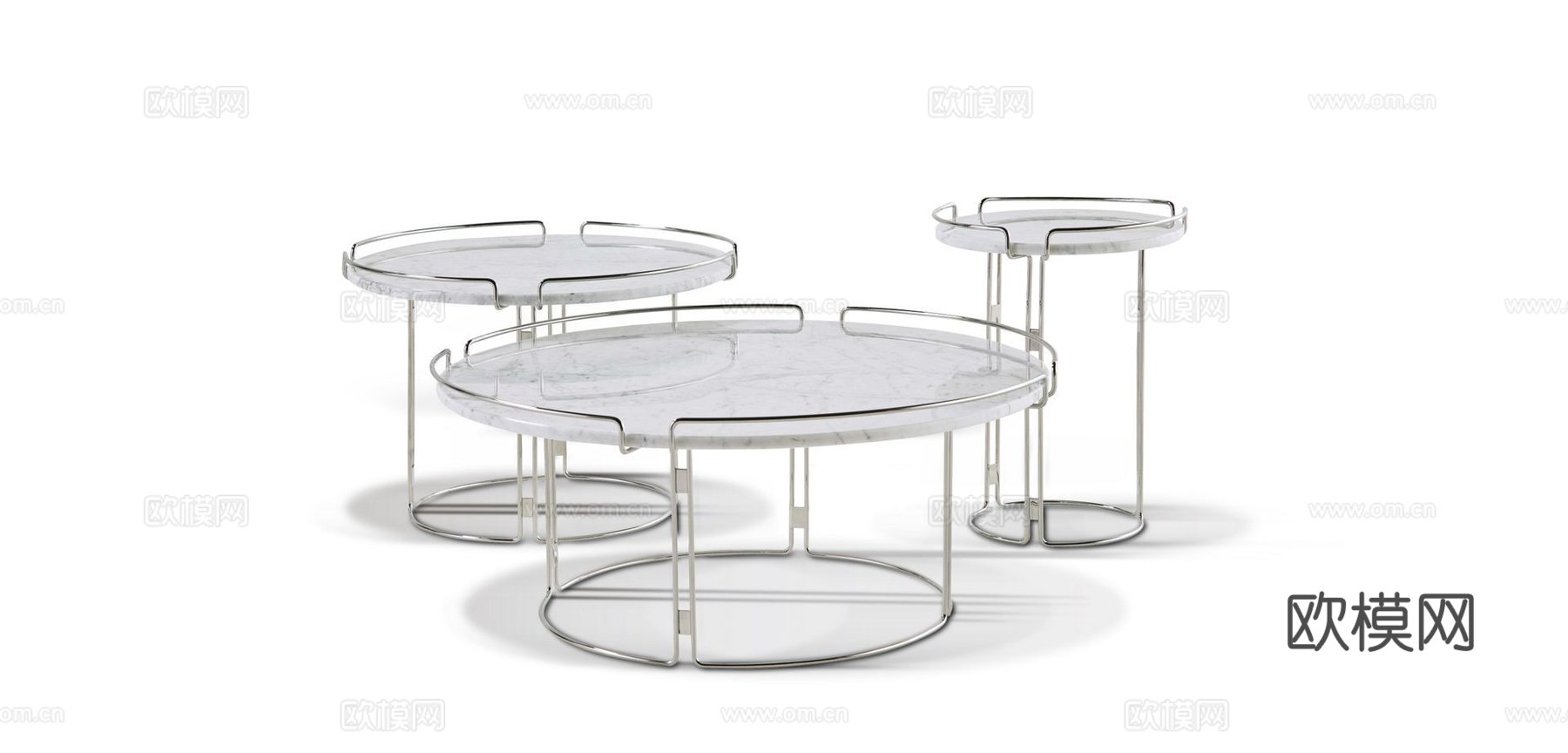 rochebobois 意式圆茶几3d模型下载（渲染图4）