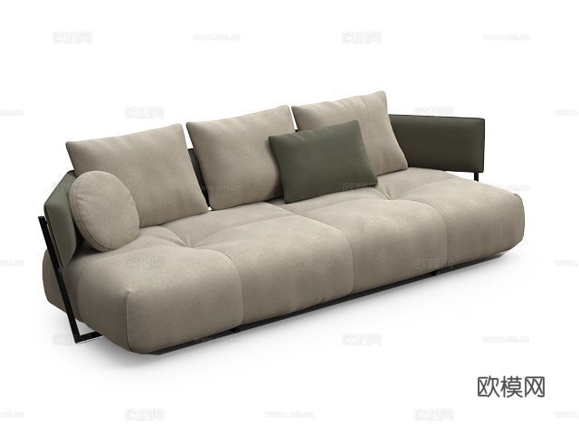 alberla 三人沙发3d模型下载（渲染图1）