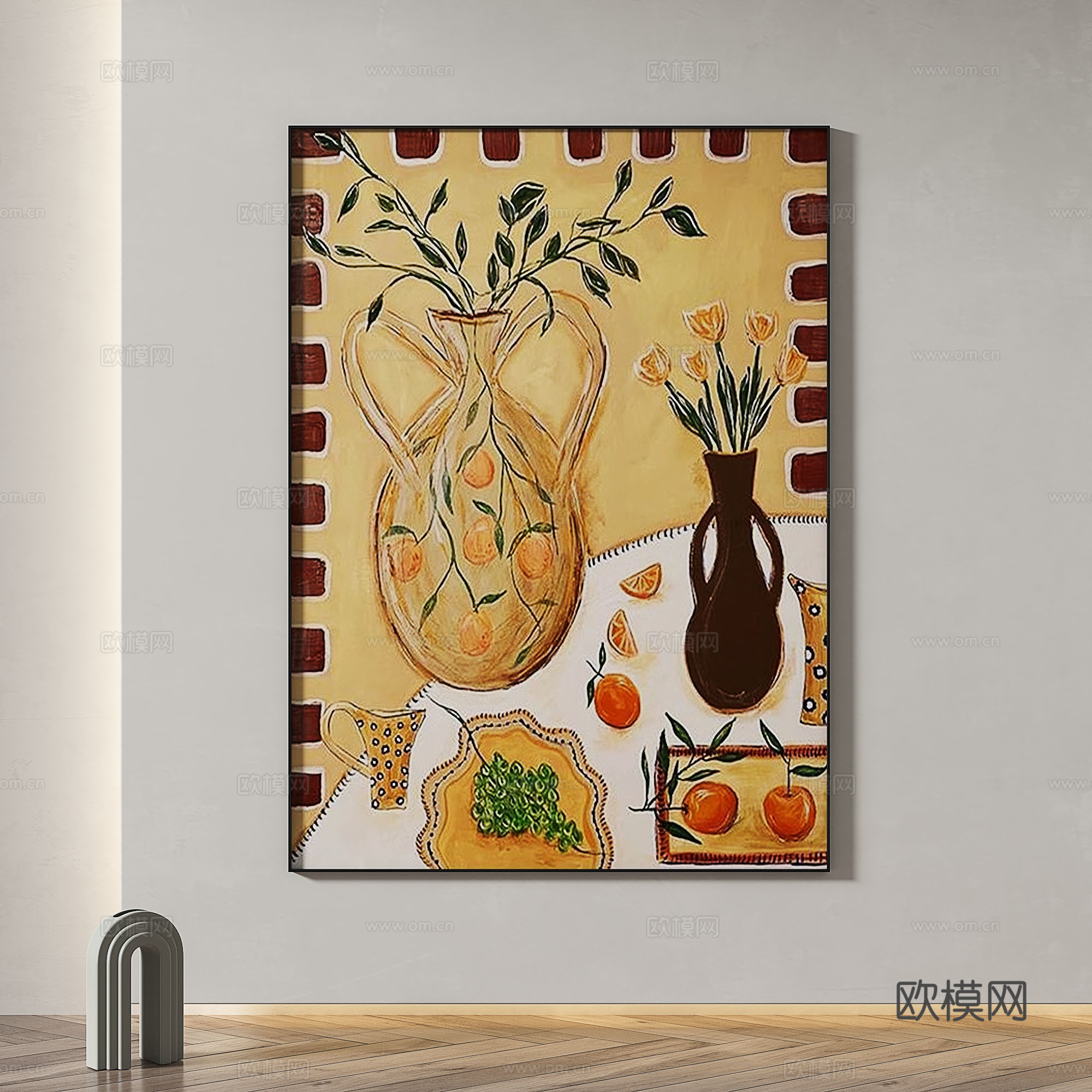 现代，简约，抽象，复古，轻奢，装饰画免费3d模型