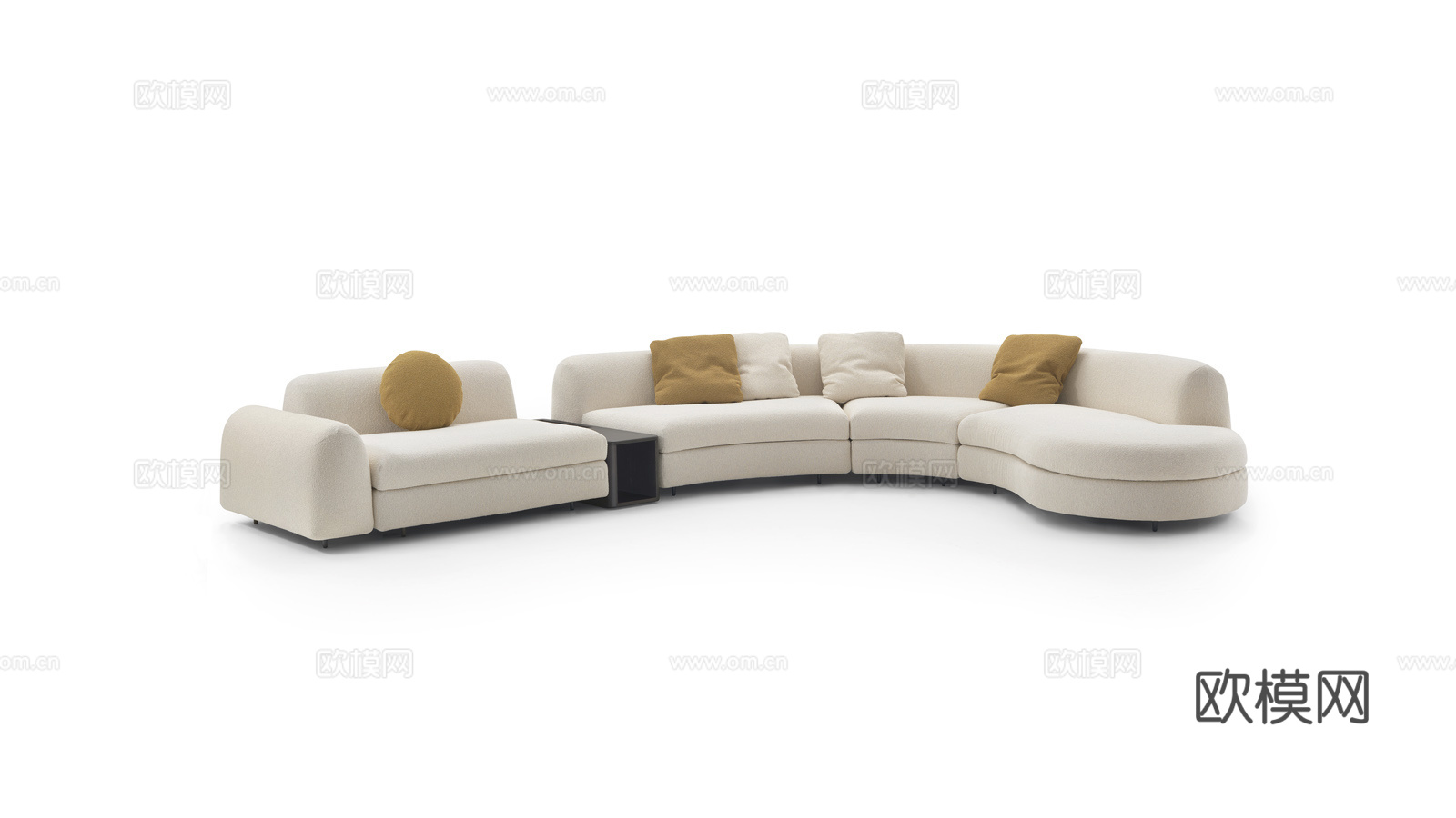 arflex 弧形沙发3d模型下载