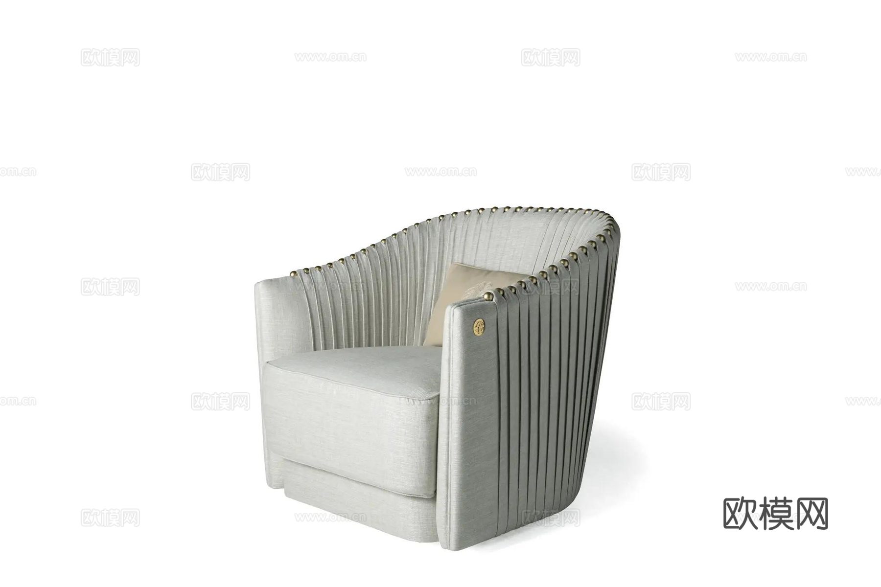 roberto canalll 意式单人沙发3d模型下载（渲染图1）