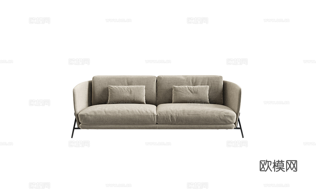 arflex 双人沙发3d模型下载（渲染图2）
