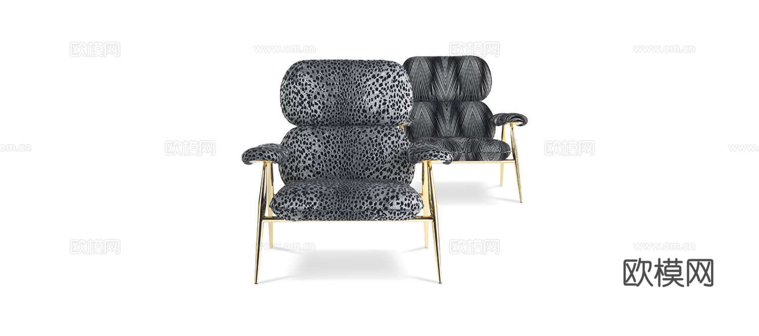 roberto canalll 意式休闲椅3d模型下载（渲染图2）