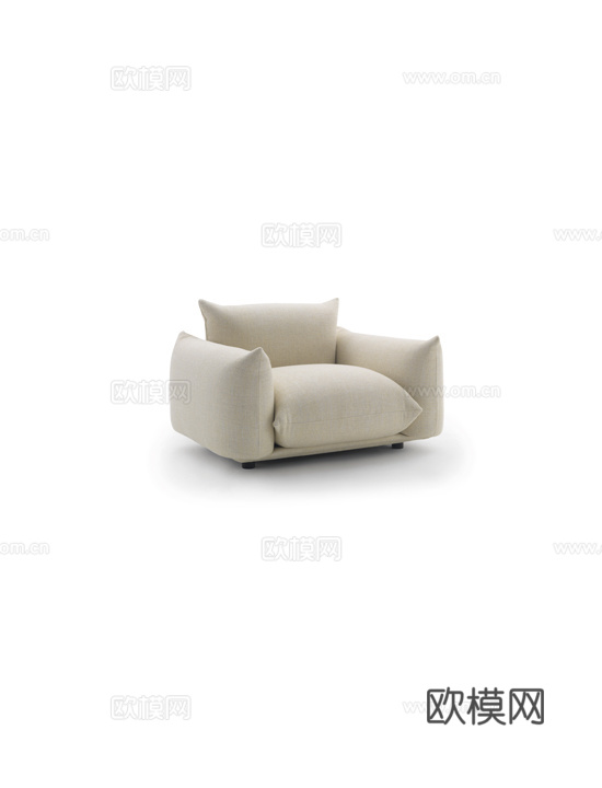 arflex 单人沙发3d模型下载（渲染图4）