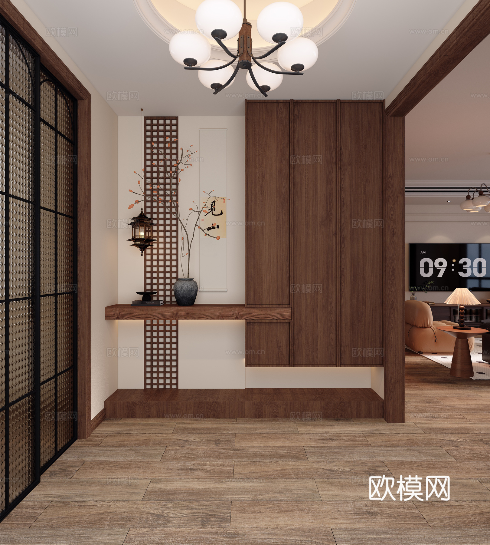 中古风玄关 新中式玄关 宋氏玄关 装饰性玄关 功能性玄关3d模型下载