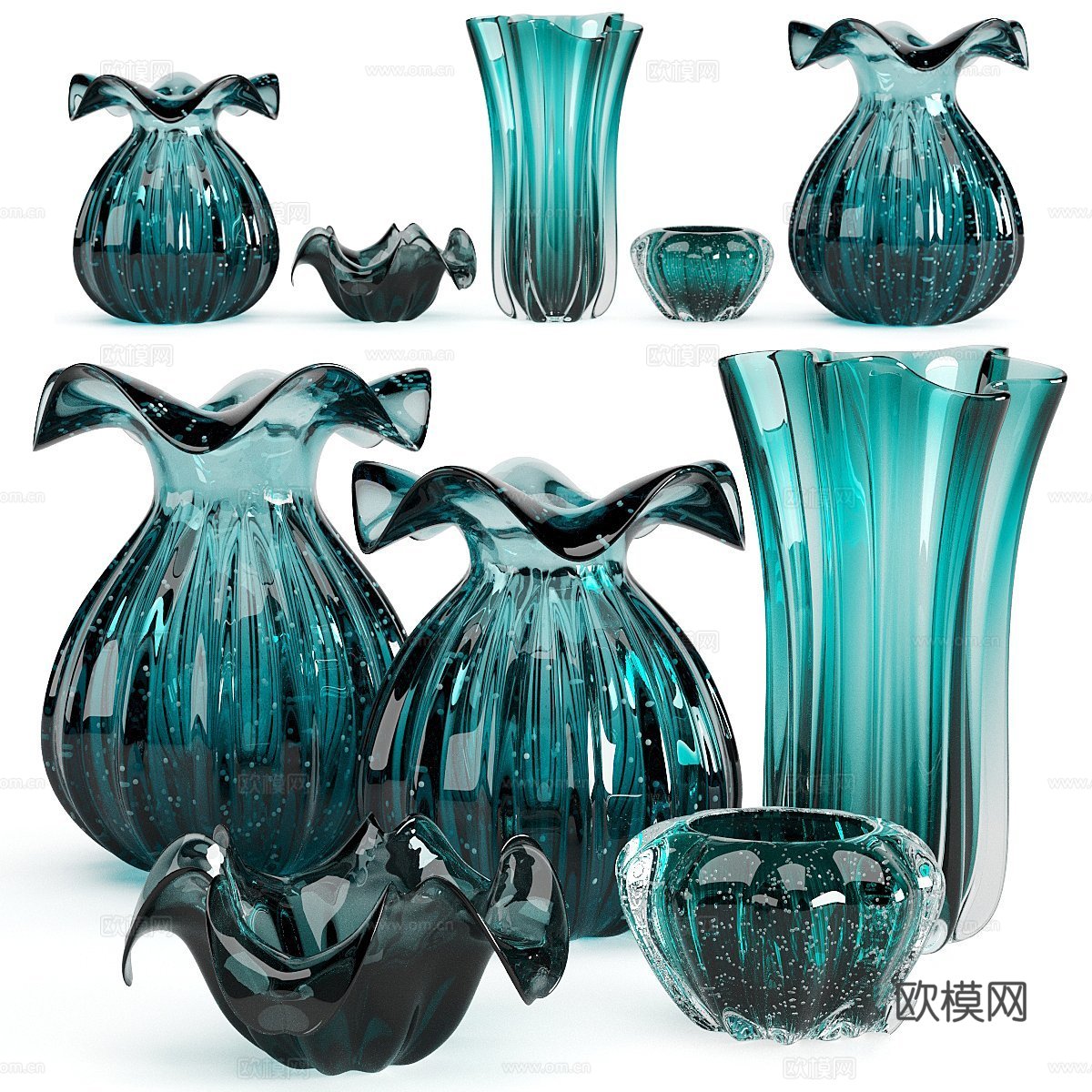 Eichholtz 花瓶套装 13d模型