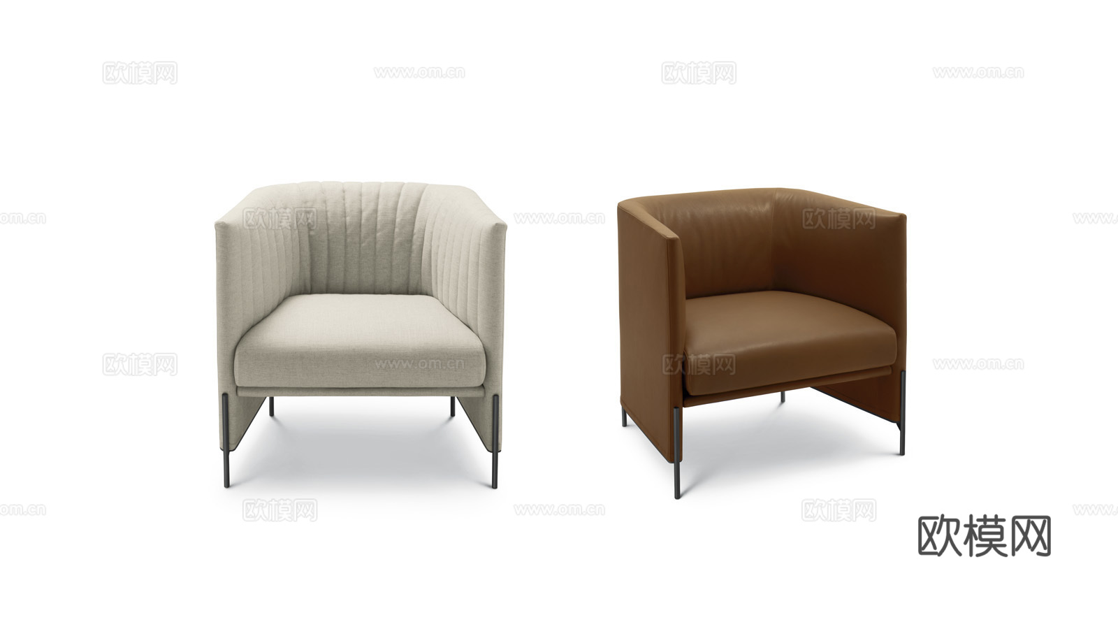 arflex 单人沙发3d模型下载（渲染图1）