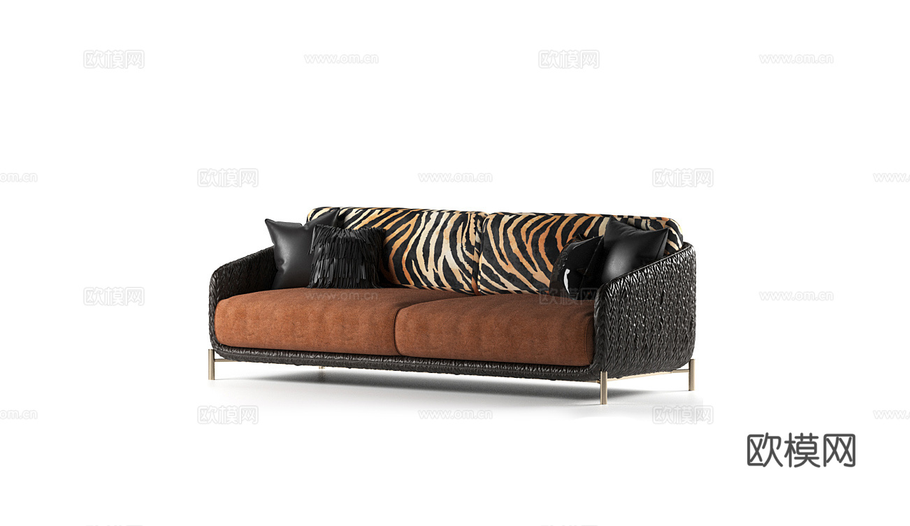 roberto canalll 意式双人沙发3d模型下载（渲染图3）