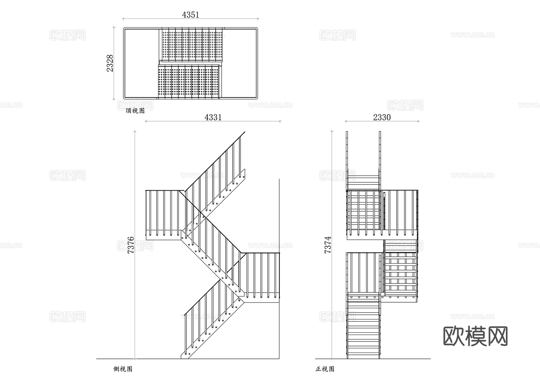 消防逃生金属梯 逃生梯 消防应急梯 金属消防梯 高层逃生梯cad施工图