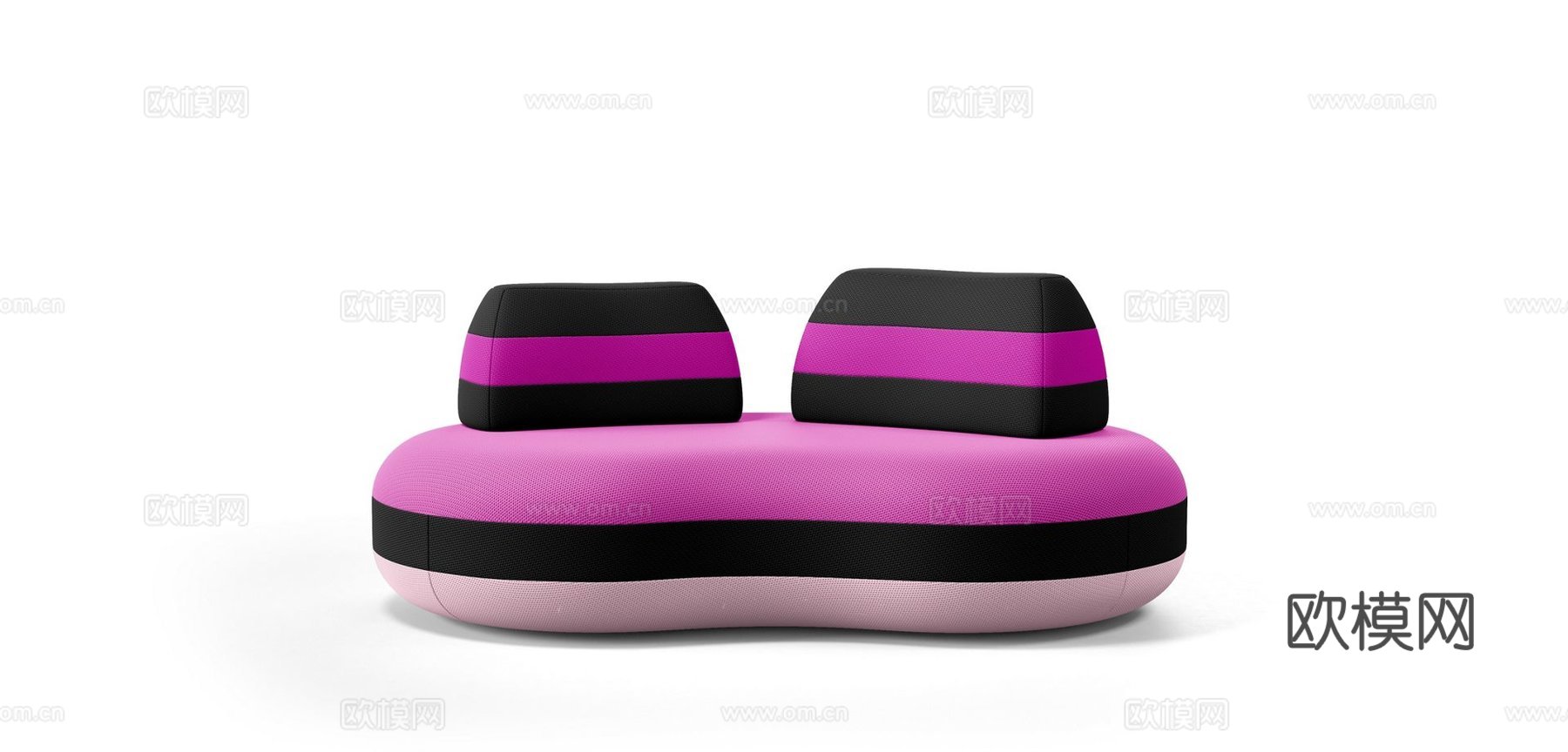 rochebobois 意式多人沙发3d模型下载（渲染图2）