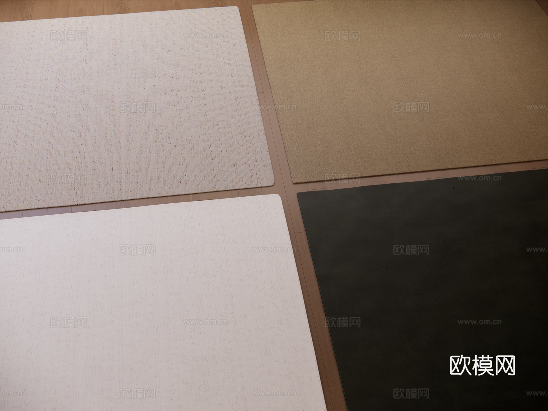 侘寂中古风地毯su模型
