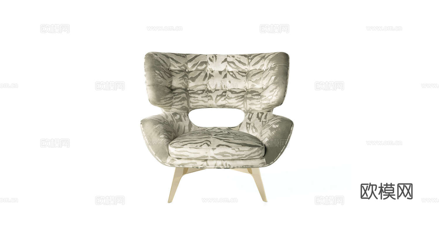 roberto canalll 意式休闲椅3d模型下载（渲染图1）