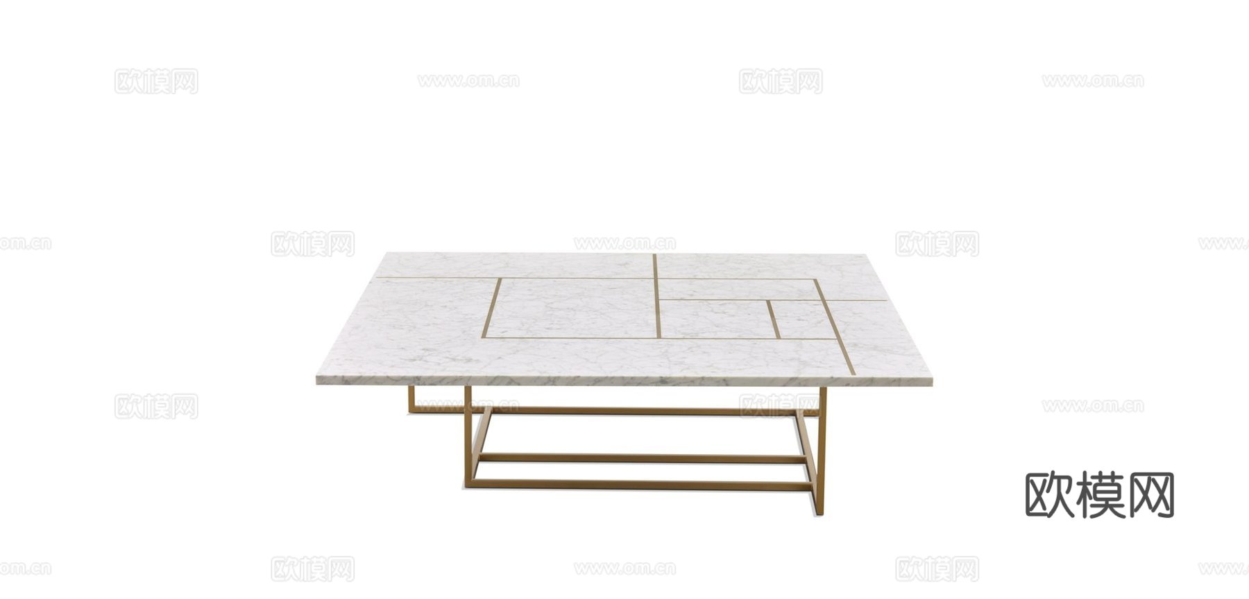 rochebobois 意式方茶几3d模型下载（渲染图2）
