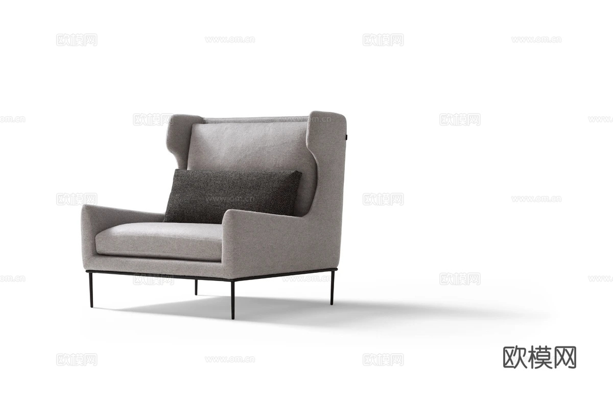 Amura 意式休闲椅3d模型下载（渲染图2）