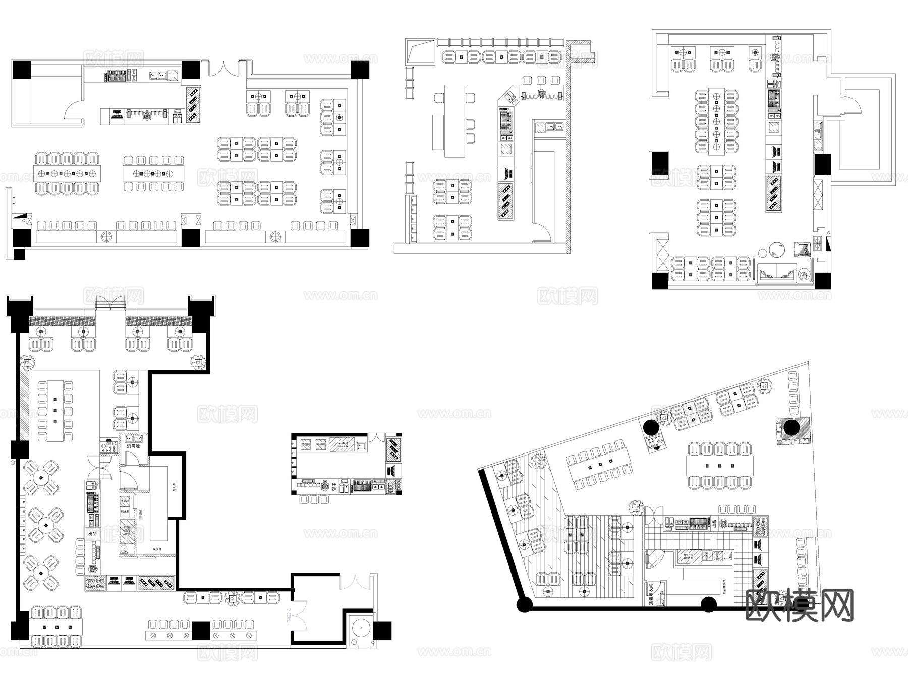 2025年最新咖啡厅奶茶店酒吧专用CAD图库cad施工图