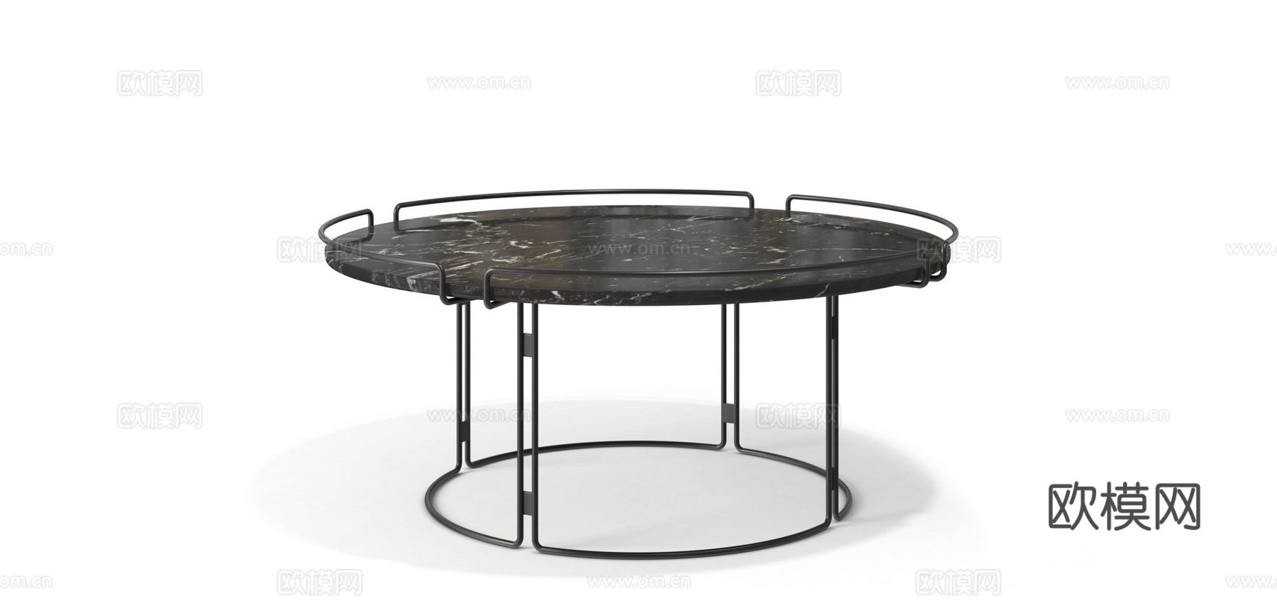 rochebobois 意式圆茶几3d模型下载（渲染图2）