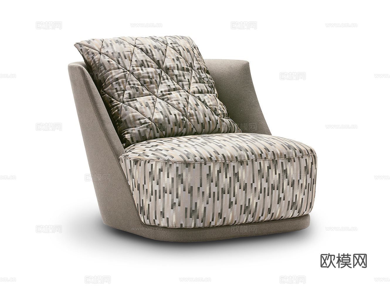alberla 意式单人沙发3d模型下载