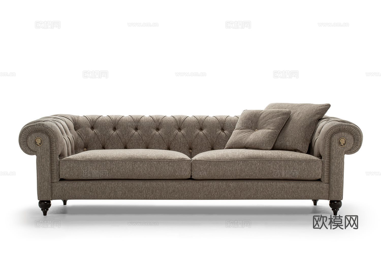 alberla 简欧双人沙发3d模型下载（渲染图1）