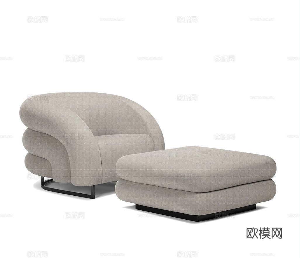 ARMANI casa 休闲椅3d模型下载