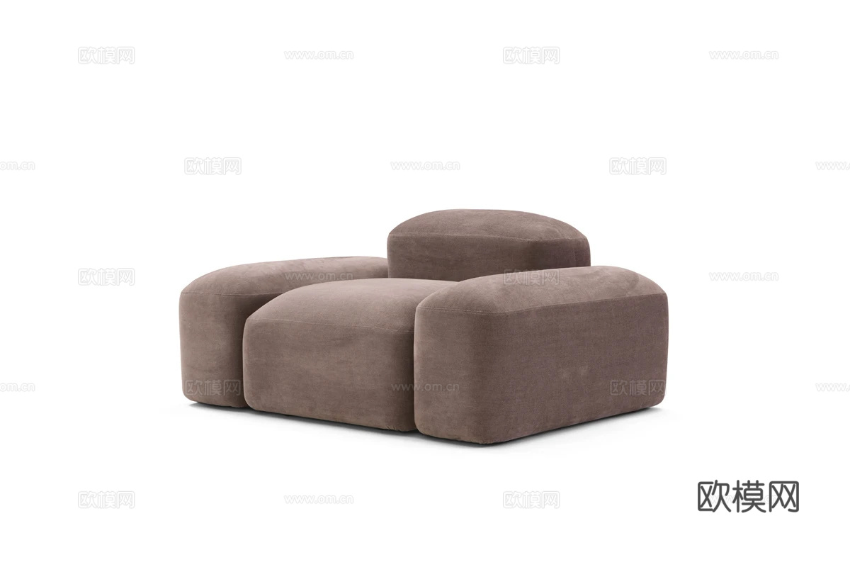Amura 单人沙发3d模型下载（渲染图1）
