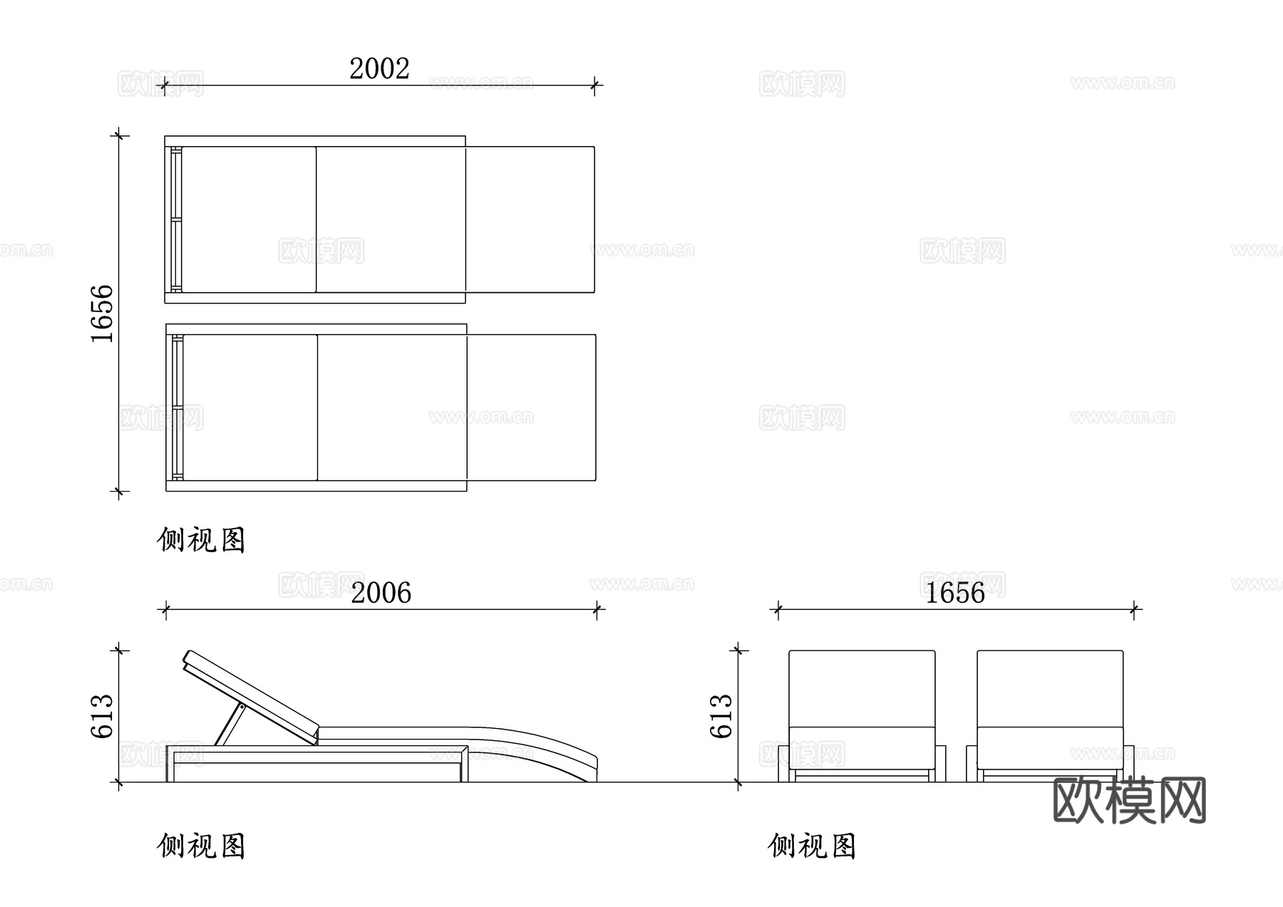 日光浴床 阳光浴床 美黑床 晒日光浴躺椅 紫外线美黑床cad施工图